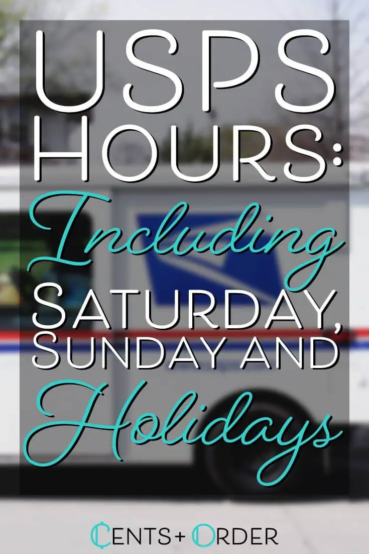 USPS Hours Including Saturday, Sunday and Holidays